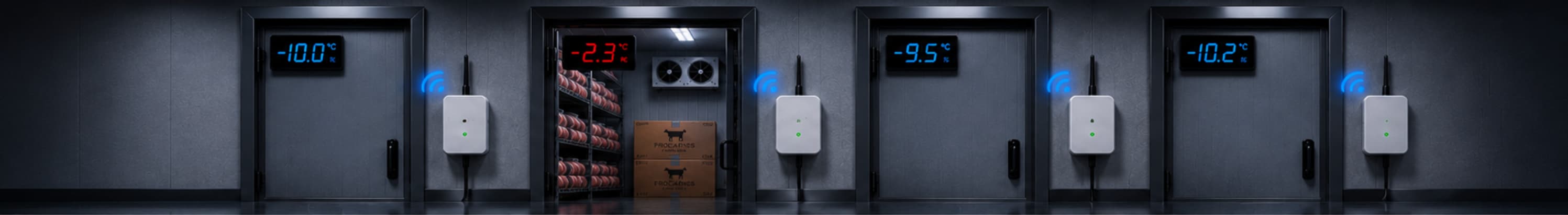 Monitoreo centralizado de múltiples cuartos fríos